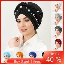 Women Hijab Hair Loss Cap Muslim Braids Beanie Head Wrap Turban Chemo Hat Arab