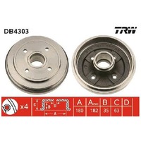 2X Bremstrommel Hinten FüR Opel Agila H00 1.0 1.2 00 Bis 02 TRW Neu Teil