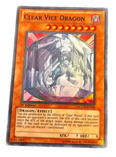 Clear Vice Dragon Yu-Gi-Oh! Holo 1996 1st Edition LCGX-EN209