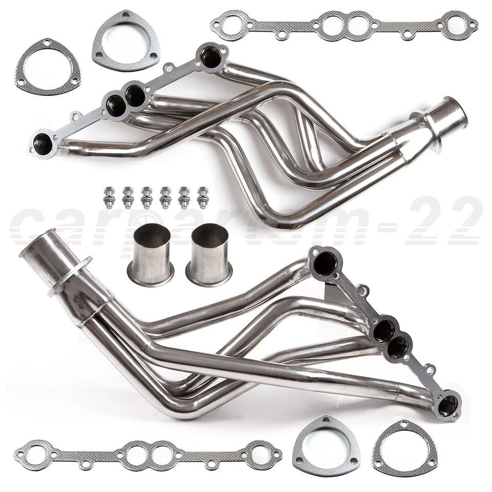 For Small Block Chevy GMC Heavy Duty Truck 73-85 Header Exhaust Stainless Steel Foto 2 de 4