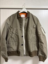 USED SACAI NYLON TWILL JACKET MA-1 BOMBER VERYGOOD