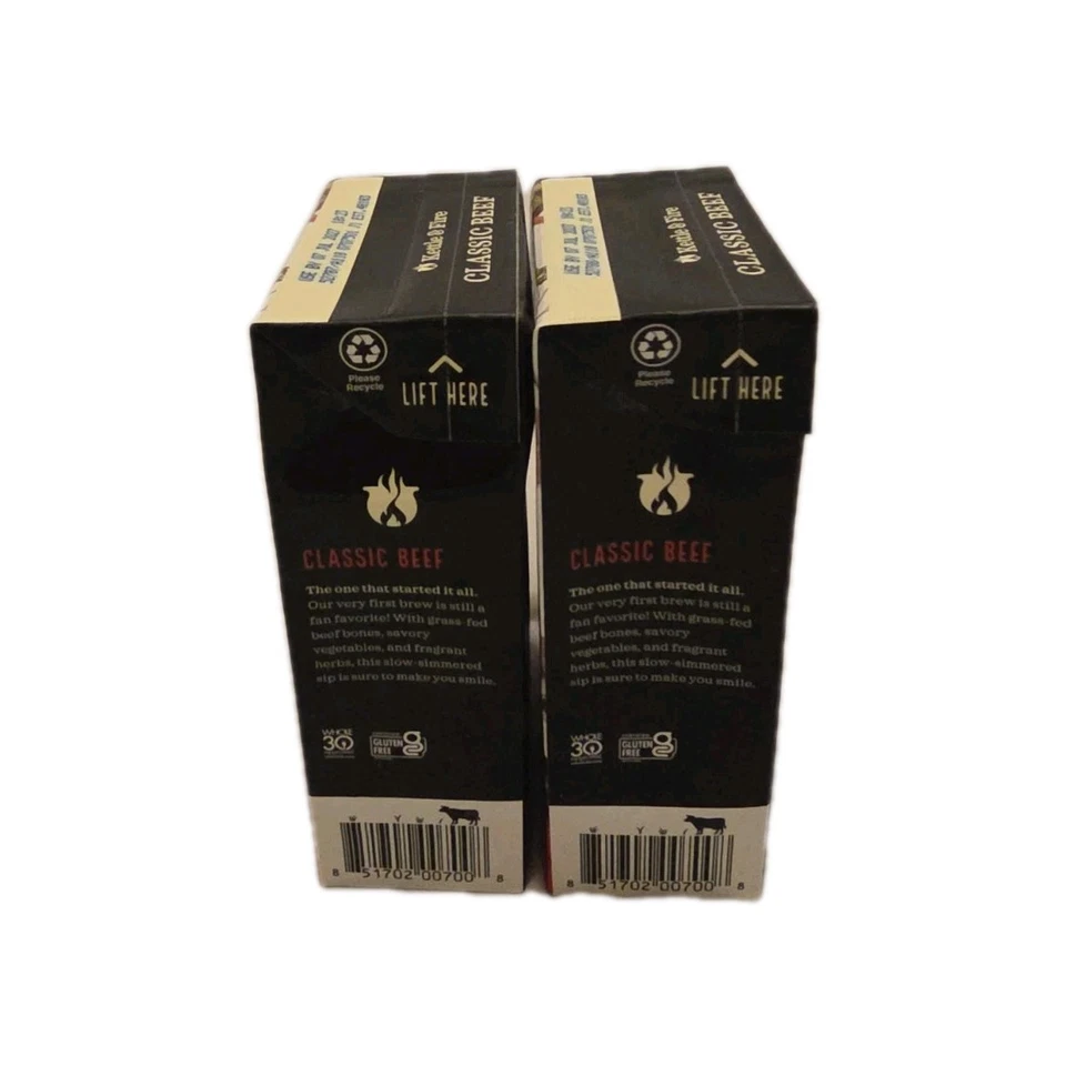 Kettle & Fire 经典牛肉骨汤 2 包套装 16.9 盎司纸箱 Keto Paleo — 第 3/4 张图片