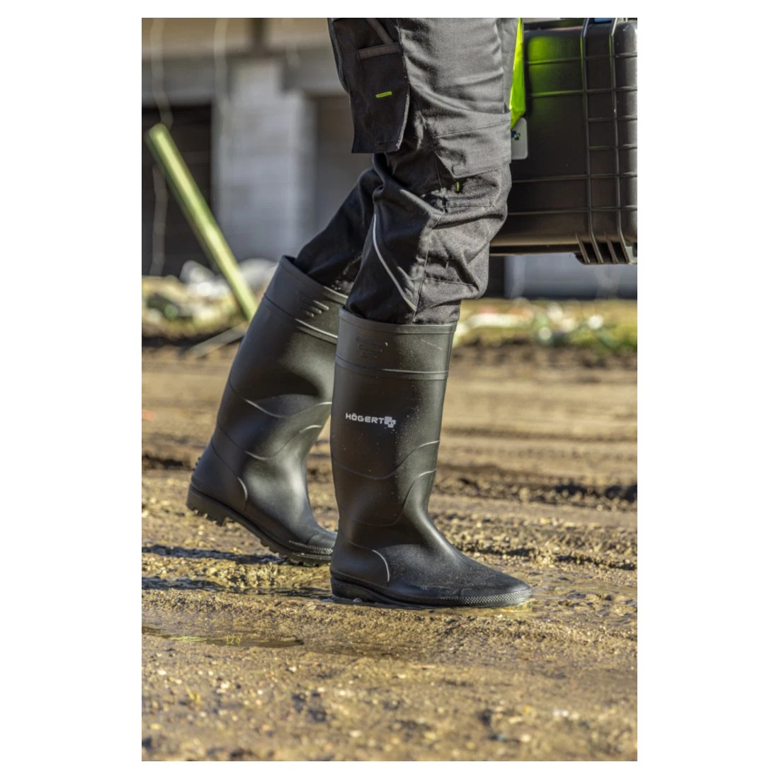 Högert Gummistiefel OB SRA schwarz "Kolbnitz" Regenstiefel