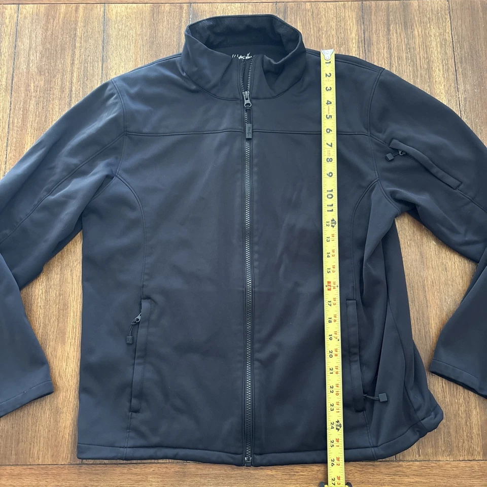 WALTER HAGEN Full Zip Up Mock Neck Black Fleece Jacket Men's Size M - Image 2 of 4