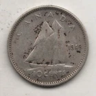 1949 CANADA 10 TEN CENTS 80% SILVER DIME CANADIAN CIRCULATED COIN