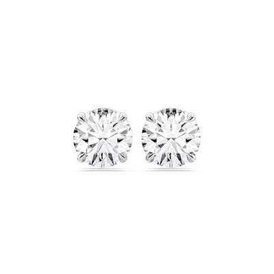 0,71 kt runde EF VS Lab Grown Diamant 4 Krappen Korb Ohrringe in 14k Weißgold