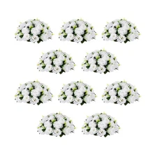 Flower Balls for Centerpieces Wedding Rose - 10 Pcs Artificial Rose Balls wit...