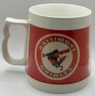 VINTAGE BALTIMORE ORIOLES COCA COLA THERMO-SERV USA PLASTIC MUG COKE BASEBALL