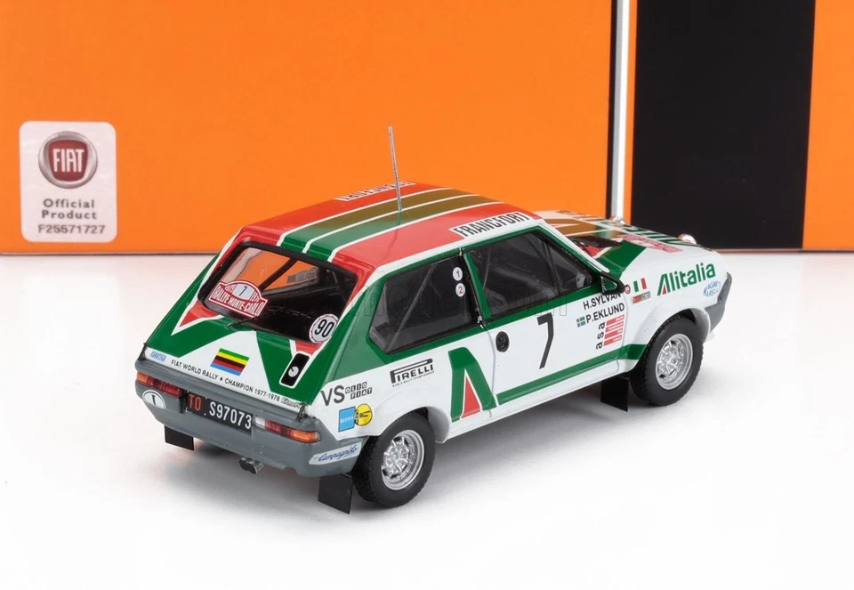 MODELLINO AUTO STATICO IXO FIAT RITMO 75 ABARTH N.7 RALLY MONTE CARLO 1979 1/43 - Immagine 2 di 4