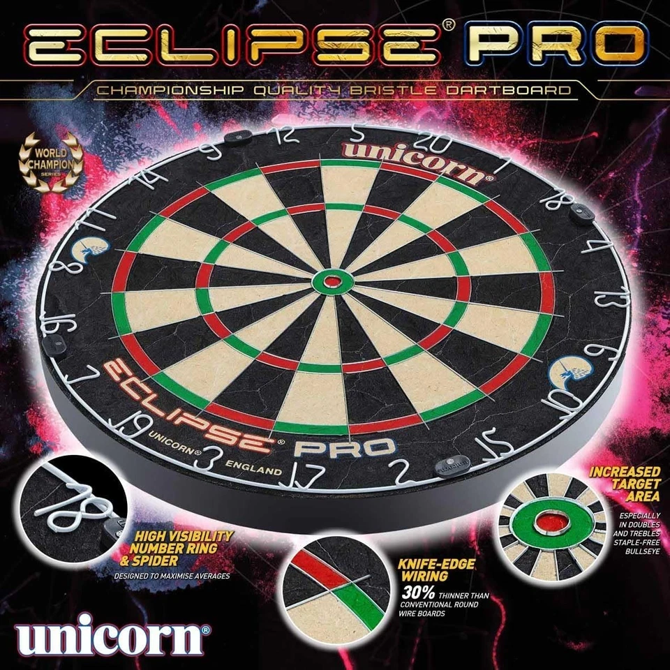 Darts Reiseständer Stativ Board Halter + Einhorn Eclipse Pro 1 PDC Dartboard - Bild 4 von 4