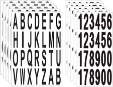 10 Sheet 3 Inch Mailbox Numbers and Letters Cut Classic Style Self-Adhesive Viny