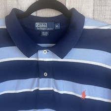 Vtg 90's Polo Ralph Lauren Men's XL Multi-Color Striped Short Sleeve Polo Shirt