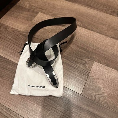 Isabel Marant Women's Black Leather Size 112cm 44.09 in Unused with Storage Bag