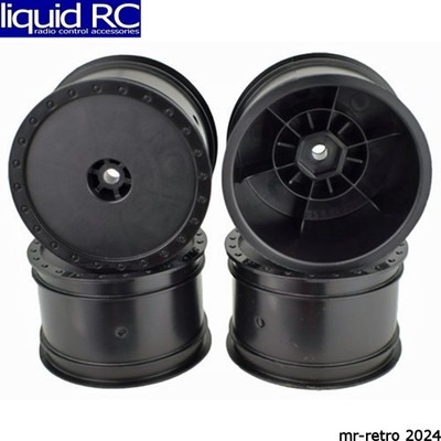 DE Racing -BB4-LRB Borrego Wheels for B4.2/B6/B64/Tlr 22 4.0 Rear Black (4)