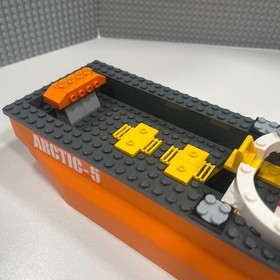 Lego 62791 Boat Hull (Orange) + Top 54101 (Dark Bluish Gray) Arctic Icebreaker