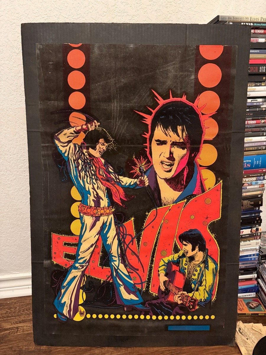 Elvis Presley Vintage Black Light Original Published Blacklight