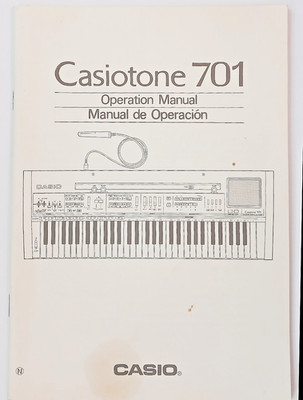 Casio Casiotone 701 Electronic Keyboard Original 80s Vintage Owner's Manual Book
