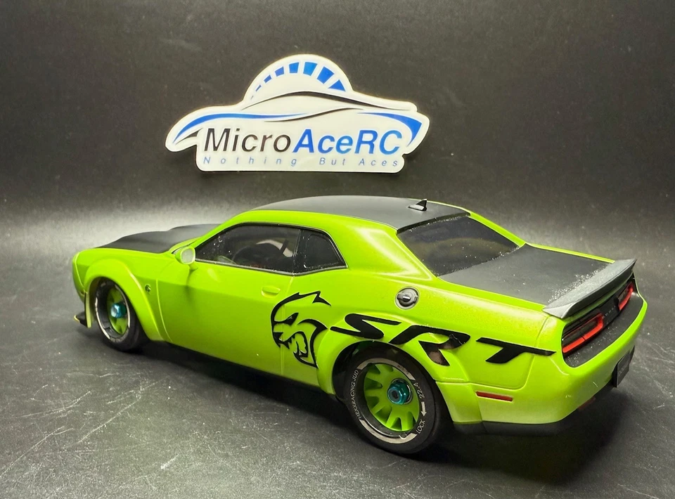 Used Green Limited Edition Mini-z MR03EVO Dodge Challenger SRT Hellcat - Image 4 of 4