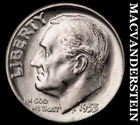 1955 Silver Roosevelt Dime - Choice Gem Brilliant Unc  Lustrous  #J9936