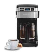 Hamilton Beach 46310 Black Front Access Programmable Drip Coffee Maker - 12 Cups