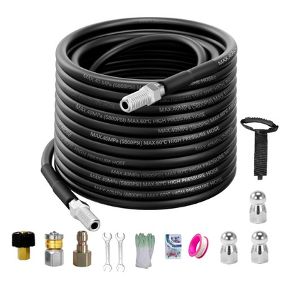 #ad Sewer Jetter Kit for Pressure Washer 50FT 5800PSI Water Jet Drain Cleaner Ho... $71.50
