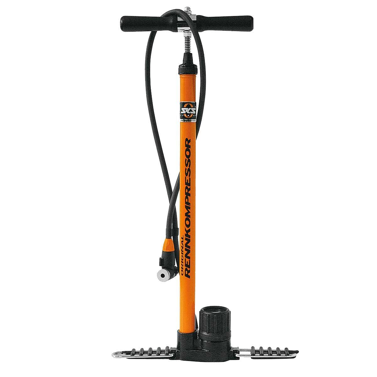 Bike Floor Track Pump SKS Rennkompressor EVA Head Orange - Picture 1 of 1