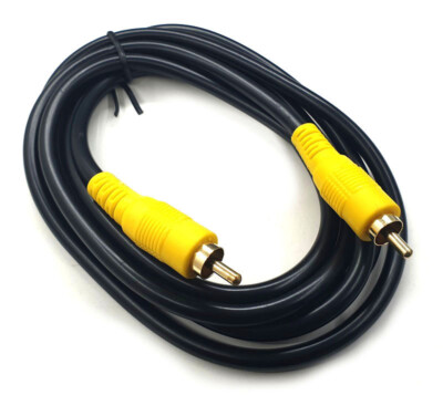 1.5M Single RCA/ Phono Male to Male M-M Video AV Cable/ Lead/ Wire Yellow Plugs