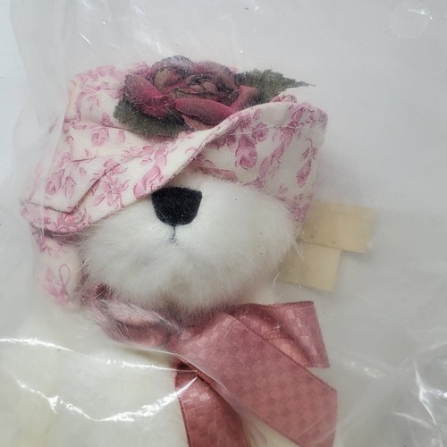Vtg 2001 Longaberger Boyds Bear Hope Pink Bearywell Cancer Ribbon Embroidered - Picture 4 of 7