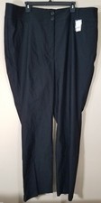 Lane Bryant The 4-Season Straight Pants Women 26 Black HR Career Trouser NEW