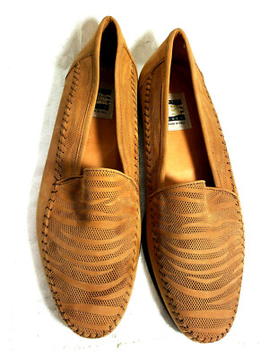 David Eden brown loafer with suede top David Eden Geldof Brown Tan Crocodile Loafers Horsebit  main image 3