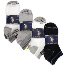 US POLO Men's Casual Comfort Low Cut Socks One Size Multicolor Pack of 10 Pairs