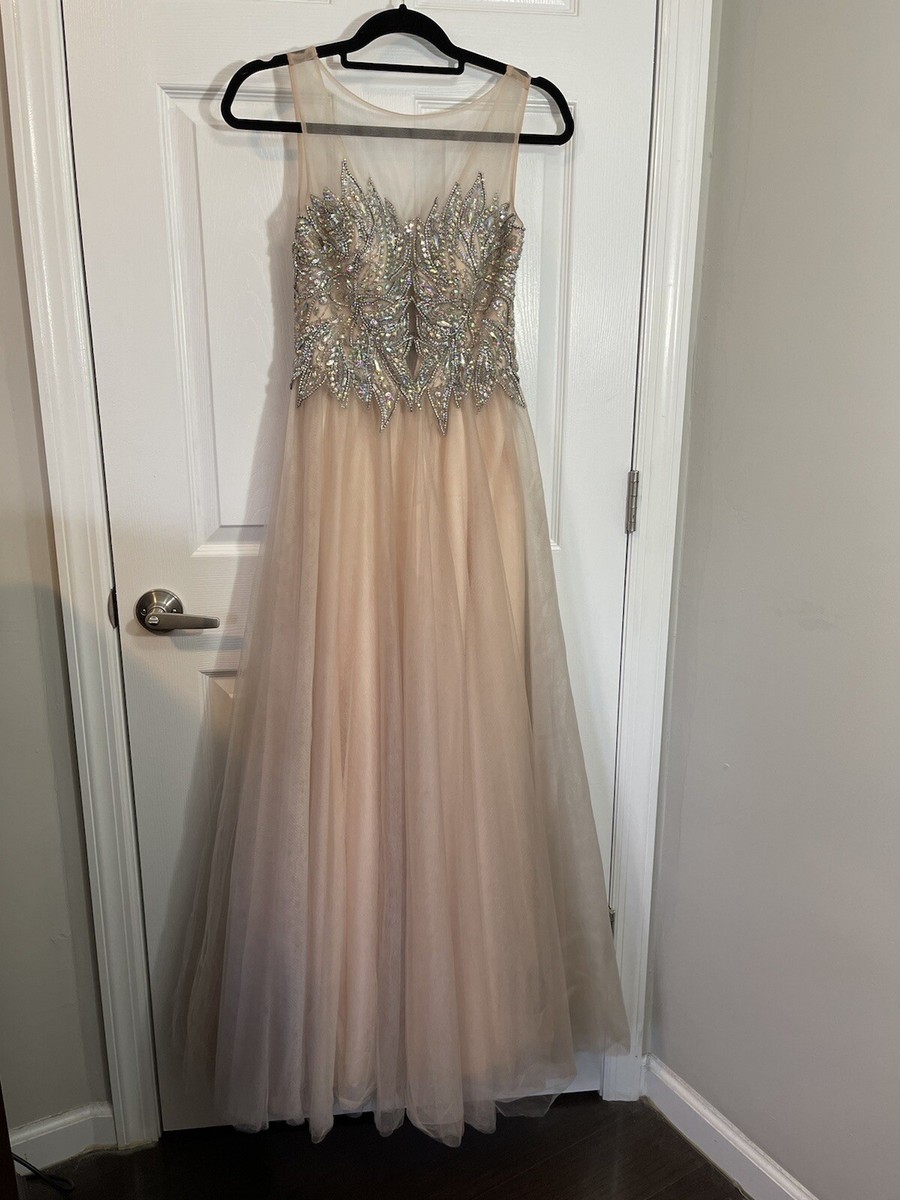 holiday bridesmaid dresses Buy Peach Silver Brocade Anarkali Gown – Party & Wedding Wear for Women by Anjali Design Studios Online at Nymi Store L main image 1