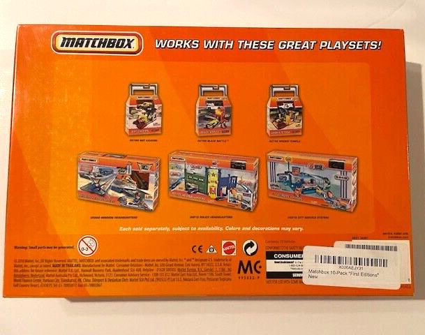 Matchbox First Editions year 2010 Asst# 34307 10-pieces New Sealed