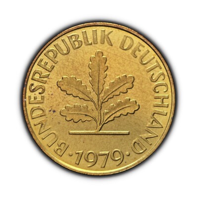 GERMANY. 1979, 10 Pfennig, J - Hamburg, Oak Sapling, Proof 1