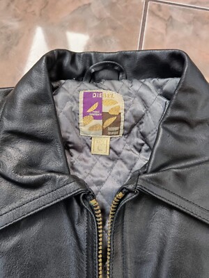 Diesel Flying Cougar vintage motorcycle leather jacket | eBay