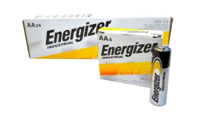 Energizer EN91 Industrial Alkaline Batteries, AA, 24 Batteries/Box, EXP. 12/2035