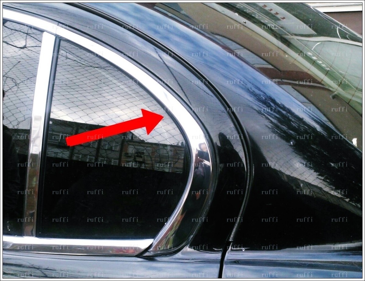 Chrome Rear Quarter Window Trim 2 pcs For Jaguar X-TYPE SEDAN 2001