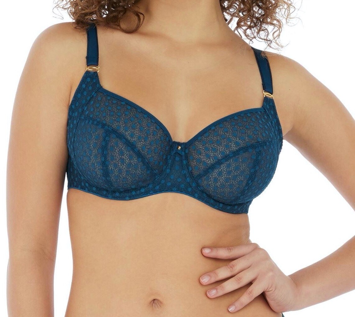 Freya Starlight Hero Bra Blue Size 30F Underwired Side Support Balcony 5201 New