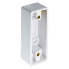 1x Gang Architrave Pattress Box Surface Mount Back Box 16mm White - For Switches