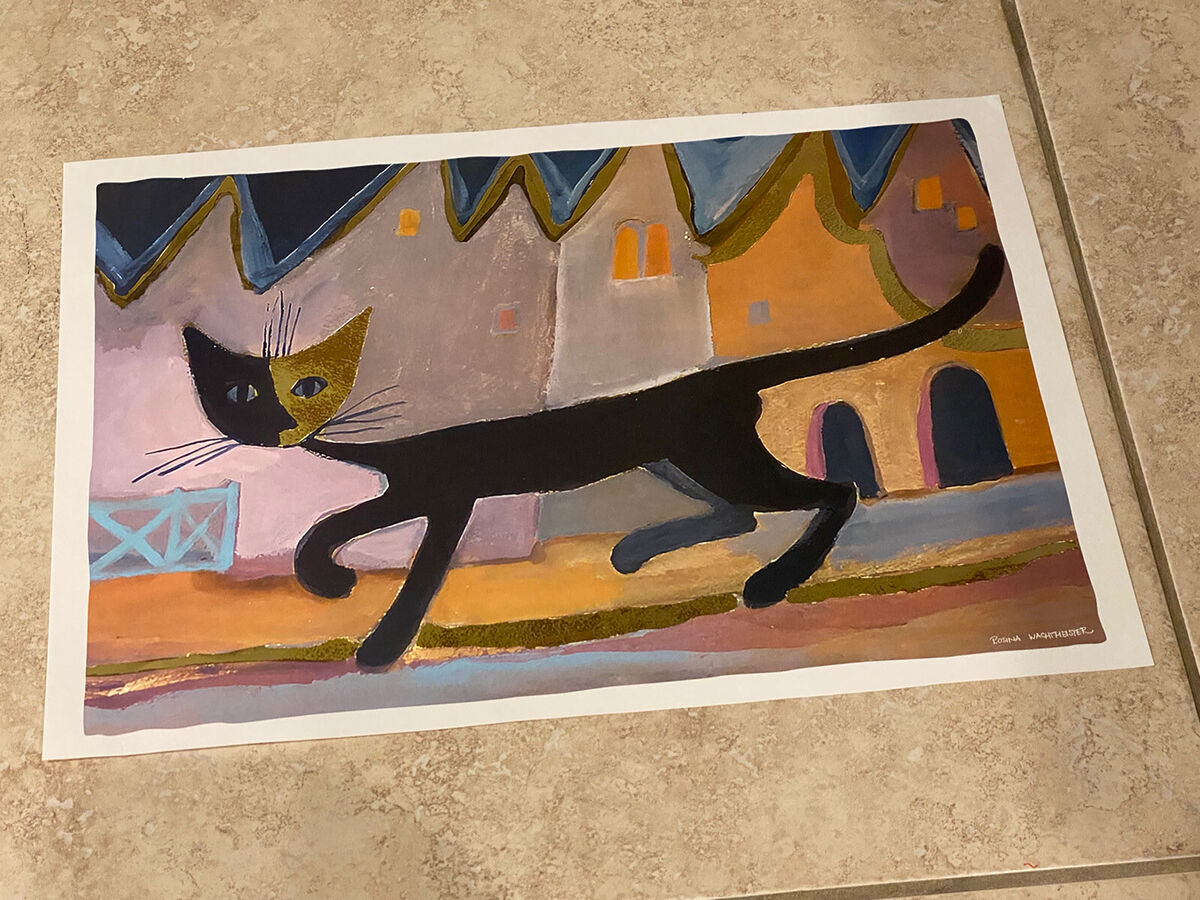 Rosina Wachtmeister, Les chats et l'échelle, 1994, Lithograph for