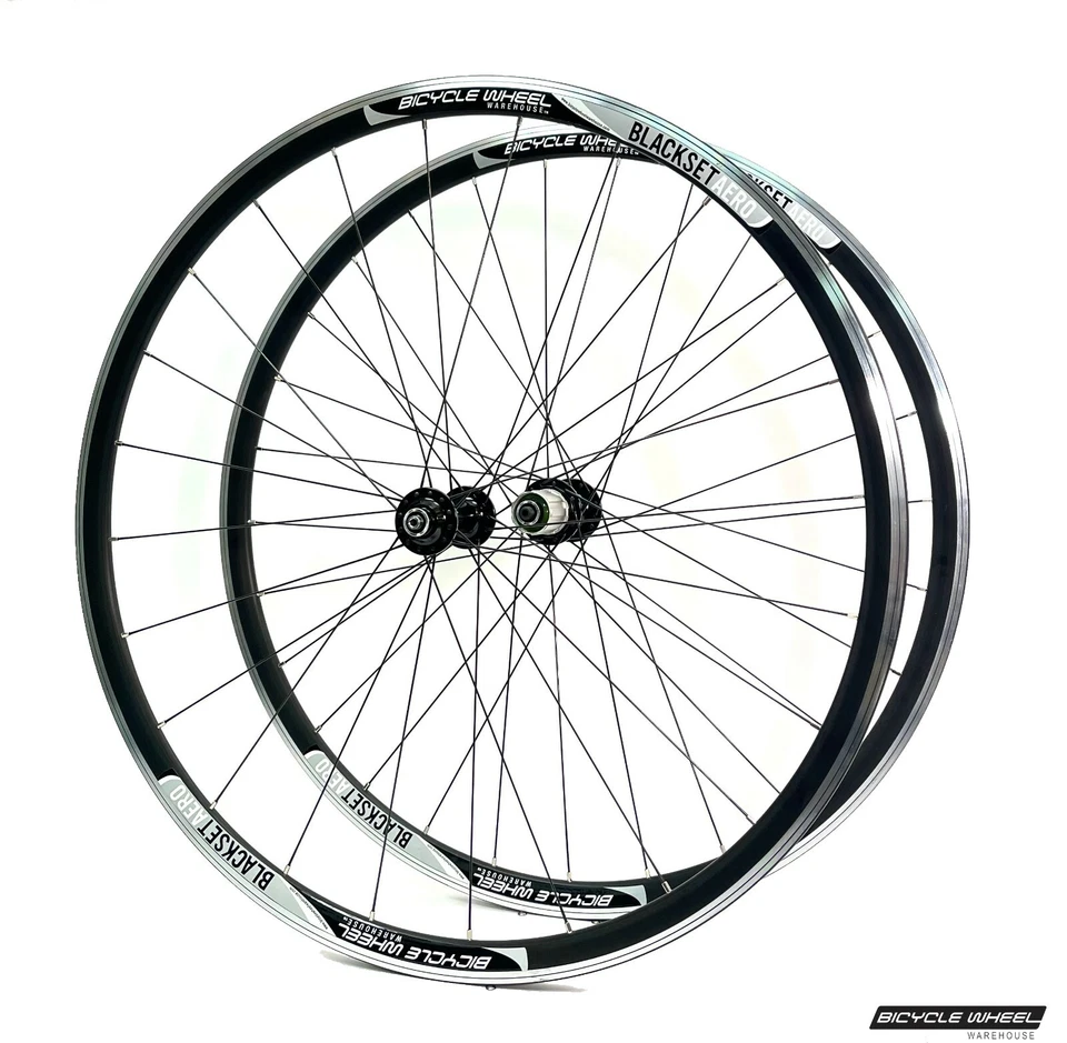 Juego de ruedas para bicicleta de carretera BWW Blackset Aero Wheel 700c, 1620 - 1750 g, bujes de 8/9/10 velocidades Foto 3 de 4
