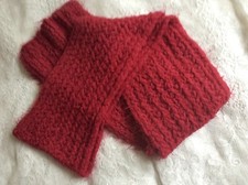 Women's Shaggy Fluffy Rib Knit Raspberry Pink Supersoft Long Wrap Scarf