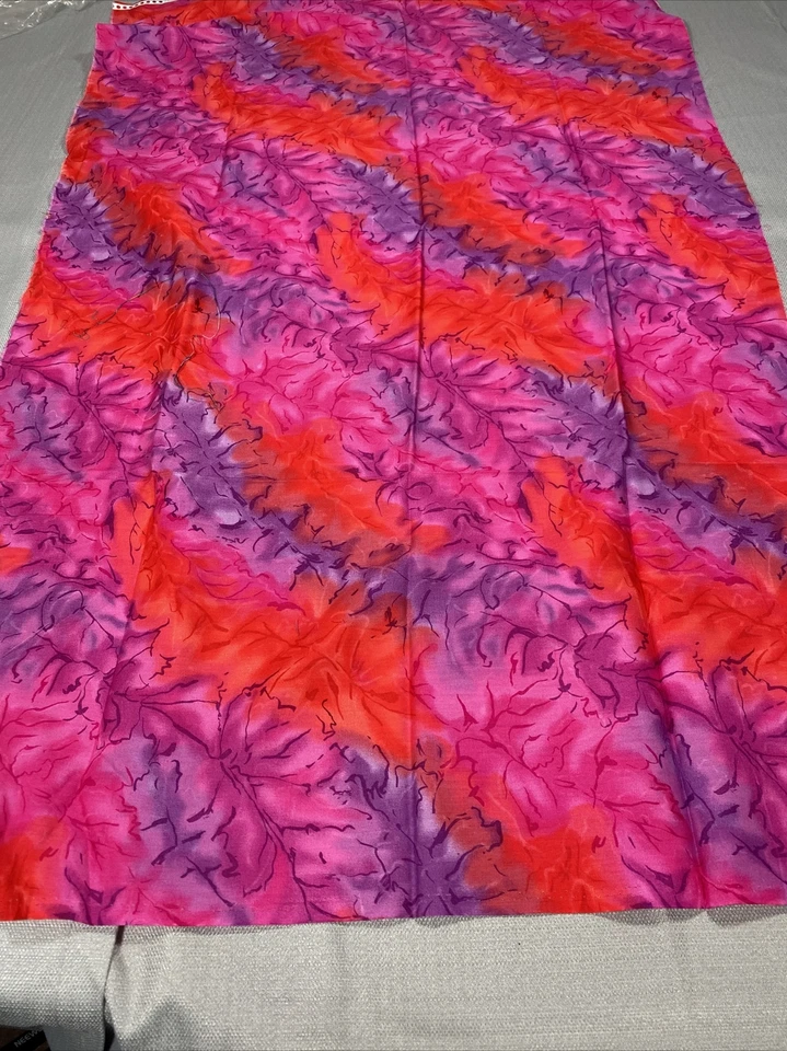 Tela 3D Tie dye rosa púrpura 2 yardas x 39 pulgadas vintage Hoffman International Foto 4 de 4