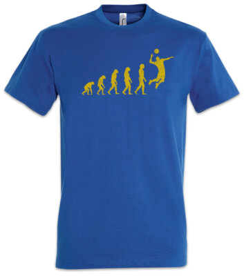 Volleyball Evolution T-Shirt Human Coach Player Fun Training Fitness Sport