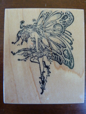 Rubber Stamp by PSX Petaluma E-742 Nymph Fairy with Wings Tinkerbell Pixie Girl