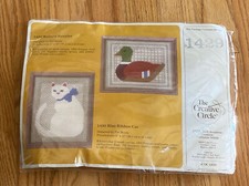 Vtg 1985 CREATIVE CIRCLE 1429 Mallard Duck KIT Counted Cross Stitch Kit New