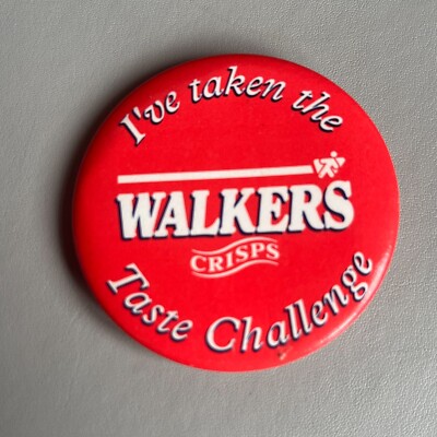 Walkers Crisps Advertising Badge 'I've taken the Taste Challenge'