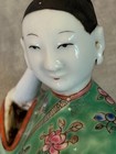 Antique Chinese Famille Rose wall hanging of a reclining Lady — photo 8
