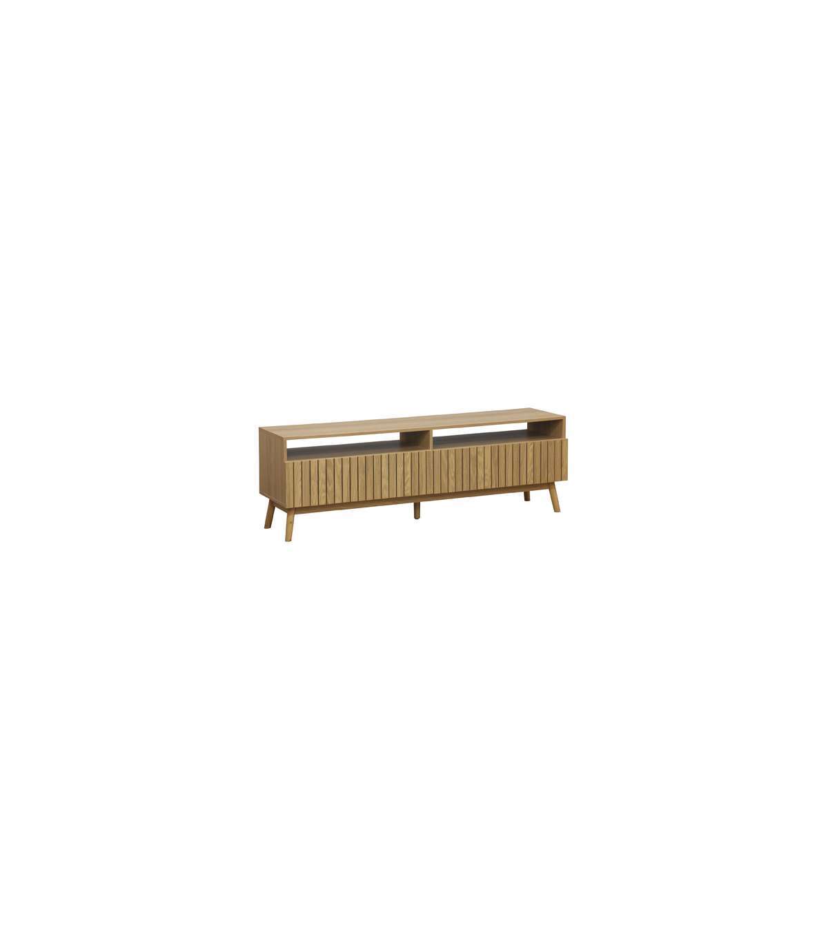ADEC, Mueble televisión 2cajones Trend acabado en chapa de fresno, 50cm(alto) 15