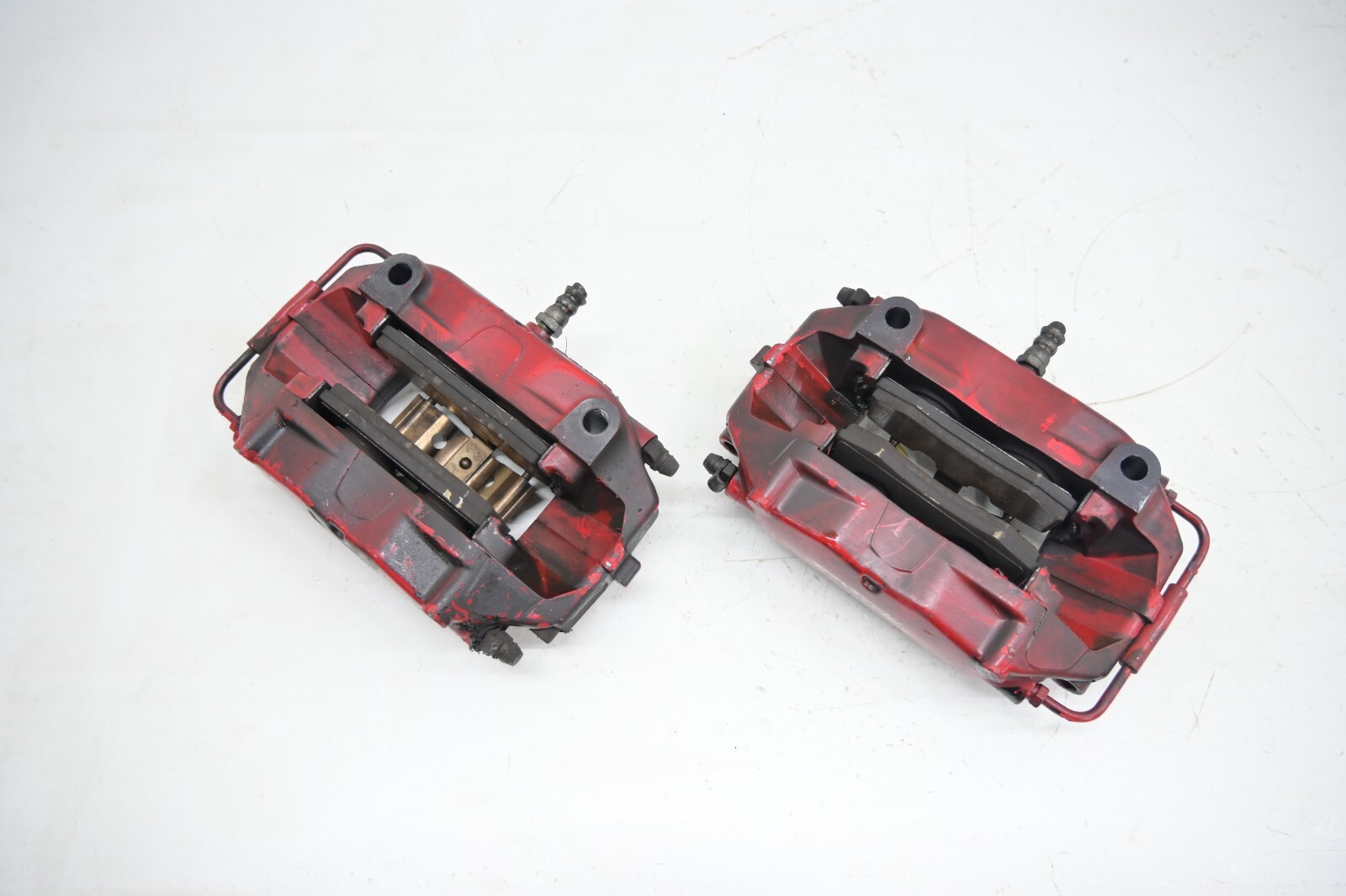 ⭐ 08-17 Maserati Granturismo Rear Brembo Brake Caliper Shoe Carrier Red Set Oem